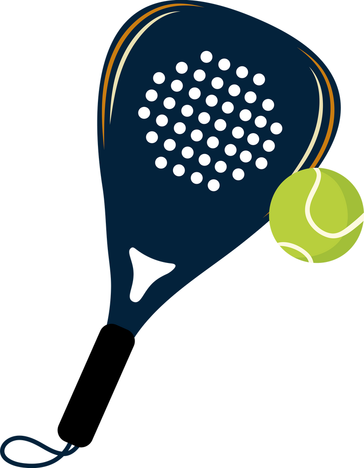 padel tennis ball and racket